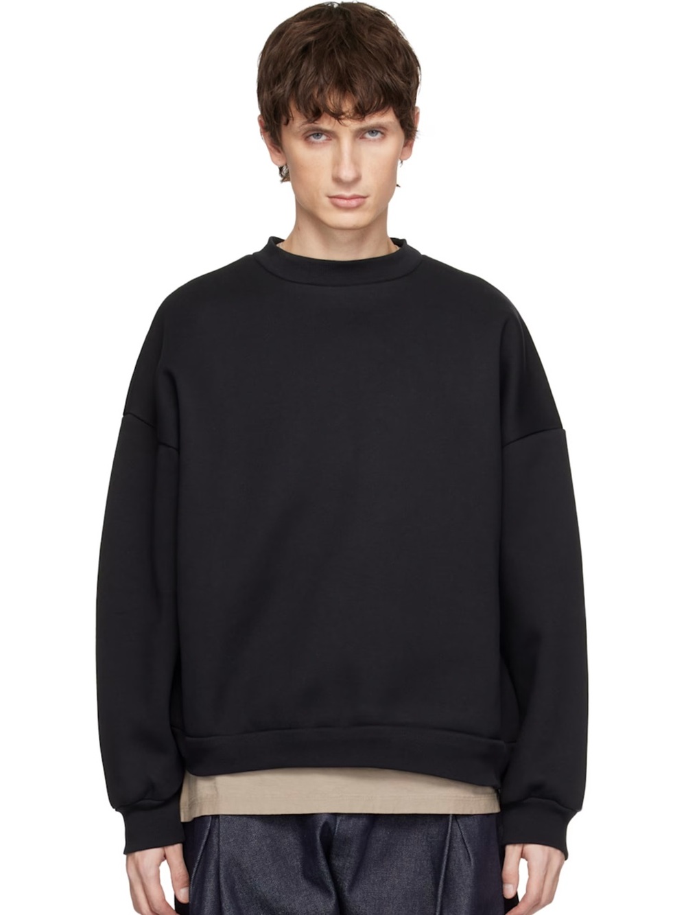 SEVENTH Black V2 Crewneck Sweatshirt Boxy Fit Heavyweight Crewneck Large